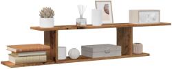 Bútor-market Antik fa színű szerelt fa fali tv-polc 125 x 18 x 23 cm