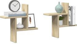 Bútor-market 2 db sonoma tölgy színű szerelt fa fali polc 38 x 12 x 38 cm