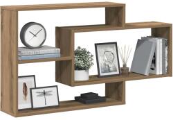 Bútor-market Kézműves tölgy színű szerelt fa fali polc 104x20x58, 5 cm