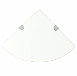 Bútor-market Átlátszó üveg sarokpolc króm tartóval 25x25 cm