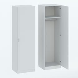 Fehér Riava Egyajtós Gardróbszekrény - Fehér