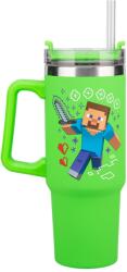Paladone Cană de călătorie Paladone Games: Minecraft - Steve & Creeper, 900 ml (PP14600MCF)