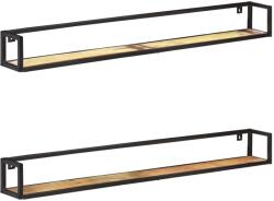 Bútor-market 2 db tömör újrahasznosított fa fali polc 160 cm