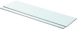 Bútor-market 2 db átlátszó üveg paneles polc 80 x 20 cm