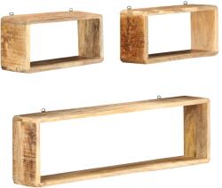 Bútor-market 3-részes tömör mangófa fali kockapolcszett