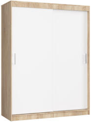 AKORD Mono CLP Tolóajtós Szekrény Sonoma Tölgy-Fehér 150 cm
