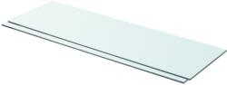 Bútor-market 2 db átlátszó üveg paneles polc 80 x 25 cm