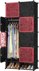 Timeless Tools Elemes Szekrény - Műanyag, Piros/Fekete