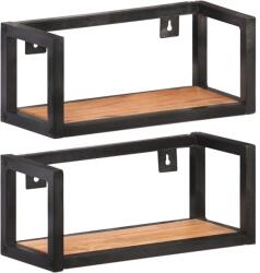 Bútor-market 2 db tömör akácfa fali polc 40 cm