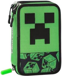 Panini Penar cu rechizite Panini Minecraft - Creepers, 3 fermoare (74363) Penar
