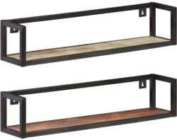 Bútor-market 2 db tömör újrahasznosított fa fali polc 80 cm