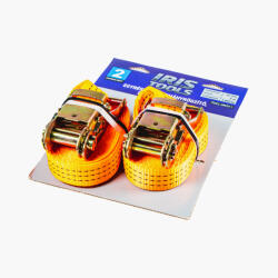 IRIS TOOLS ITOCL-6M2T-1 Blister 2 Darabos Csomag, Rakományrögzítő, Egyrészes Racsnis Spanifer, 2.000 kg, 6 m, 35 mm