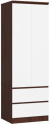 AKORD Star S60 Kétajtós Ruhásszekrény Wenge Fehér