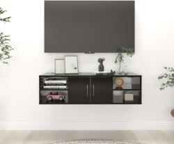 Bútor-market Fekete forgácslap fali polc 102 x 30 x 29 cm