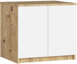 AKORD Star Artisan Tölgy Szekrény Rátét Fehér Ajtókkal