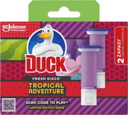 DUCK Fresh Discs zselés WC-öblítő korong utántöltő 2x36 ml Tropical Adventure