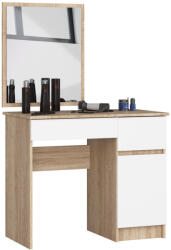 AKORD CLP P-2 Fésülködőasztal Tükörrel Sonoma Tölgy Fehér
