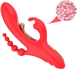 Bestoy 3 ágú nyelves vibrátor (piros)