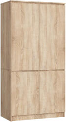 AKORD CLP Sonoma 4-ajtós Ruhásszekrény Laminált Tölgy