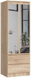 AKORD Star Tükrös Ruhásszekrény Sonoma Tölgy 60 cm