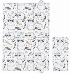 CEBA BABY Pelenkázó Alátét Utazáshoz Mosómedve Mintával 40x60cm - Összecsukható, Ftalátmentes és Könnyen Tisztítható