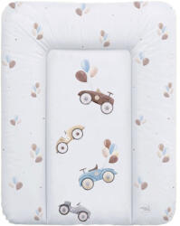 CEBA BABY Pelenkázó Alátét Komódra Puha Retro Autók Mintával 50x70cm - Ftalátmentes, Könnyen Tisztítható