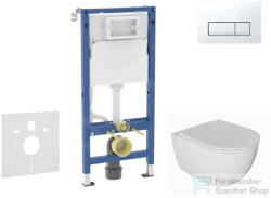 AXO Geberit Duofix falra szerelhető WC szett, Kielle Oudee WC és softclose ülőkével, Geberit Delta 50 alpesi fehér nyomólappal SANI11CA3137B (SANI11CA3137B)