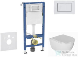 AXO Geberit Duofix falra szerelhető WC szett, Kielle Oudee WC és softclose ülőkével, Geberit Delta 30 alpesi fehér nyomólappal SANI11CA3139B (SANI11CA3139B)