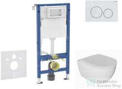 AXO Geberit Duofix falra szerelhető WC szett, Kielle Oudee WC és softclose ülőkével, Geberit Delta 20 fehér nyomólappal SANI11CA3138B (SANI11CA3138B)