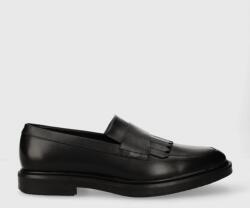 BOSS bőr mokaszin Larry - fekete Férfi 45