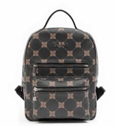 budmil fekete / bézs mintás kicsi műbőr hátizsák 10170073/s2