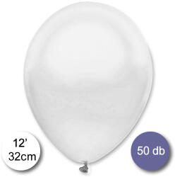 Globos Lufi (metál) fehér, 32cm, 50 db/cs