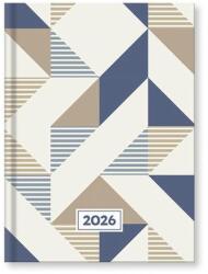 Vectraline Határidőnapló VECTRALINE Geometria B/6 napi fehér lapos 2026 - fotoland