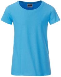 Daiber Tricou clasic de fată din bumbac organic 8007G - Albastru ceruleu | L (8007G-1754968)