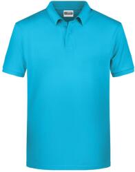 James & Nicholson (Daiber) Férfi galléros biopamut póló 8010 - Türkiz | L (1-8010-1755537)