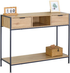 Intenso Home konzolasztal / előszobai lerakóasztal fiókkal 100 x 35cm (Aranytölgy) | Masszív fém váz, praktikus fiók (INT-XGG1003580T)