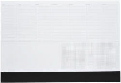 Realsystem Asztali könyöklő fehér lapokkal fekete műbőrcsíkkal 570 x 390 mm Realsystem 2026 (7141-01)