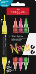 Faber-Castell Dekormarker készlet, 1, 0/3, 0 mm, kétvégű, akril, FABER-CASTELL "Shake&Paint", 4 különböző neon szín (TFC285505) - kecskemetirodaszer