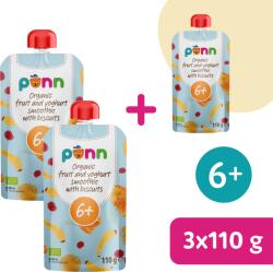 Salvest Põnn 2+1 INGYEN: SALVEST Põnn BIO Gyümölcsös smoothie joghurttal és keksszel (110 g)