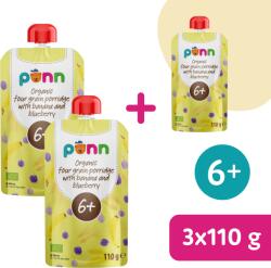 Salvest Põnn 2+1 INGYEN: SALVEST Põnn BIO Banán fekete áfonyával és gabonapehellyel (110 g)