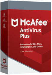 McAfee Antivirus Plus 3 eszköz, 3 év, MAP-3Y3D