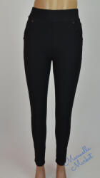  Elegáns, Patent Díszítésű Fekete Rugalmas Nadrág! S-es