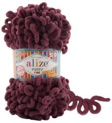 alize Puffy Fine 956 - borszínü (kötés kézzel, tű nélkül) (0028)