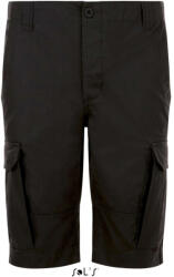 SOL'S Férfi JACKSON pamut bermuda oldalsó szárzsebekkel, SOL'S SO01660, Black-42 (so01660bl-42)