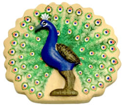  Fa mágnes páva 5cm