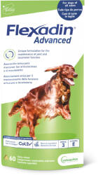 Vétoquinol VETOQUINOL Flexadin Advanced , supliment sistem articular câini, comprimate masticabile VETOQUINOL Flexadin Advanced , S-XL, supliment sistem articular câini, punguță, 60 comprimate masticabile