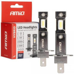 AMiO Lămpi Autoturismului & Motocicletei H1 Canbus LED 6000K Alb rece 12V 60W 2buc 04112 (04112)