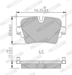 FERODO Set placute frana FERODO FDB5308 (FDB5308)