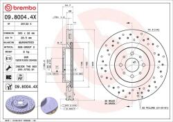 BREMBO Disc frana BREMBO XTRA LINE - Xtra 09.8004. 4X (09.8004.4X)