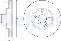 DELPHI Brzdový kotúč DELPHI BG4646C (BG4646C)